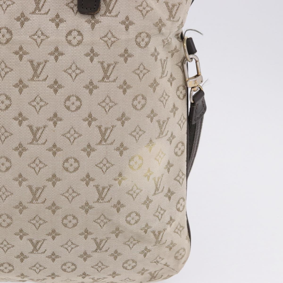LOUIS VUITTON Monogram Mini Francoise Tote Bag 2way Khaki M92209 LV Auth fm5439