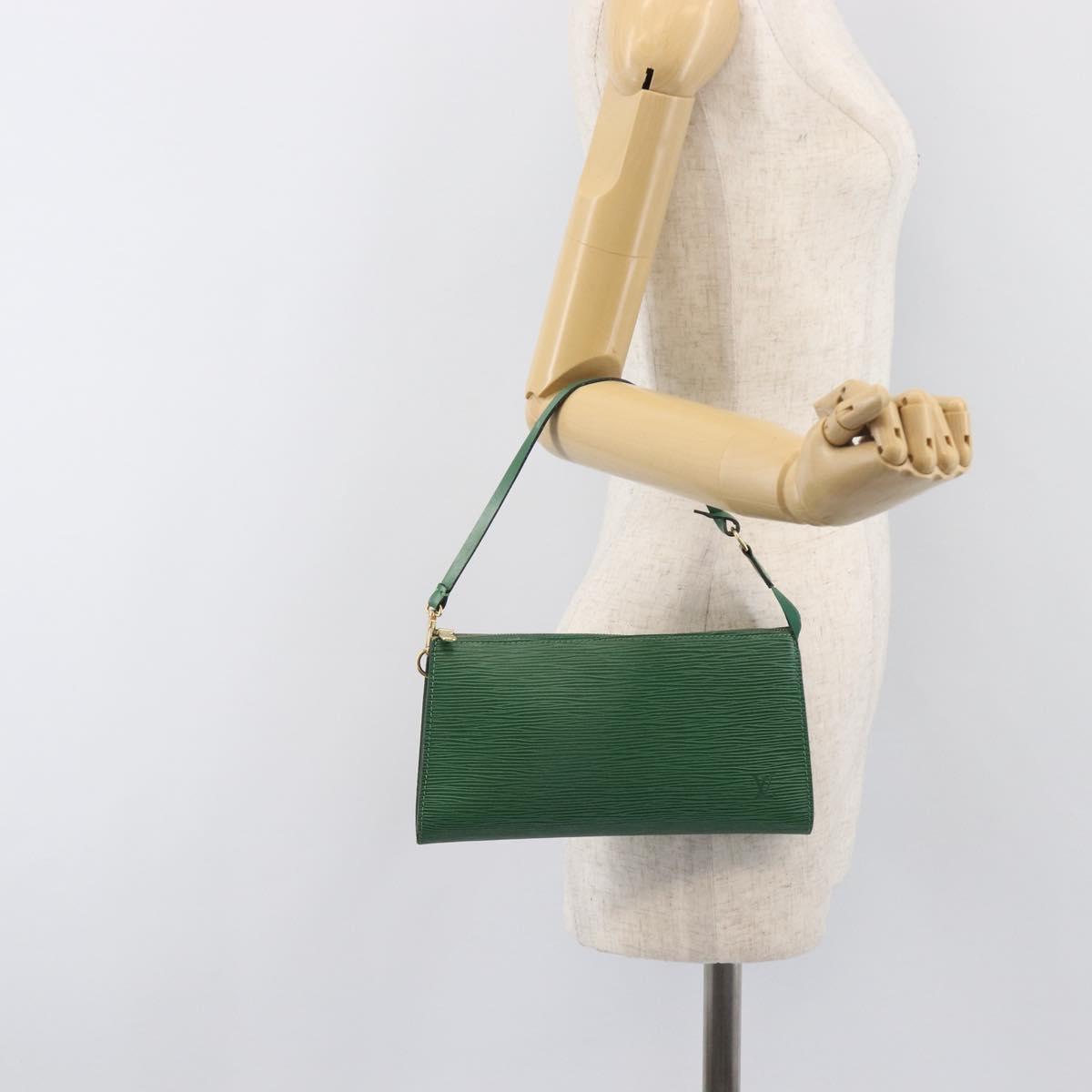 LOUIS VUITTON Epi Pochette Accessoires Pouch Green M52984 LV Auth fm5443