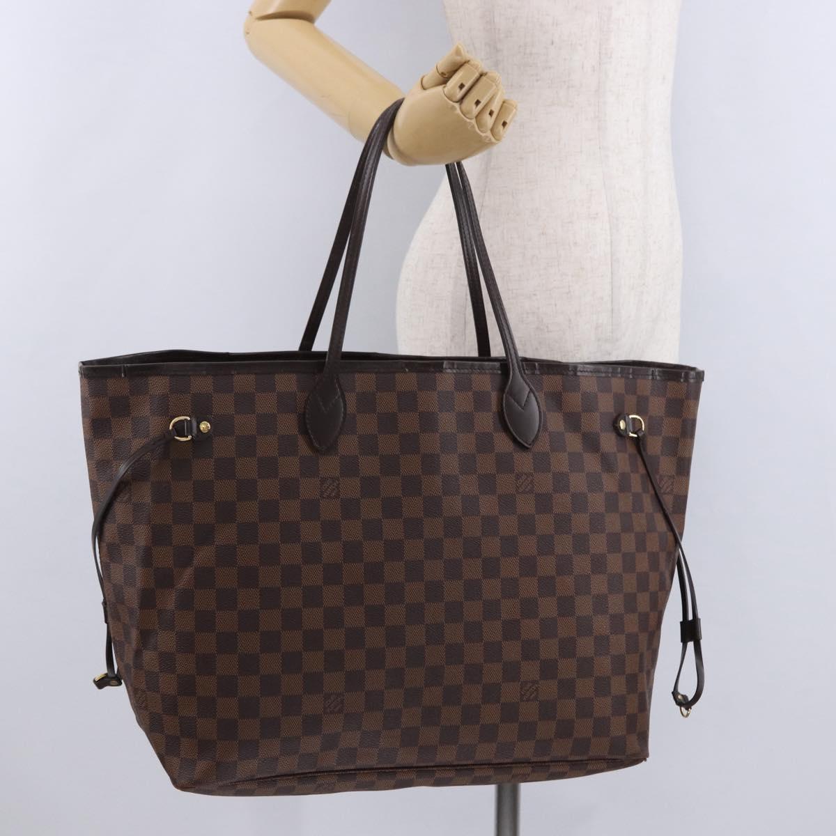LOUIS VUITTON Damier Ebene Neverfull GM Tote Bag N51106 LV Auth fm5448V