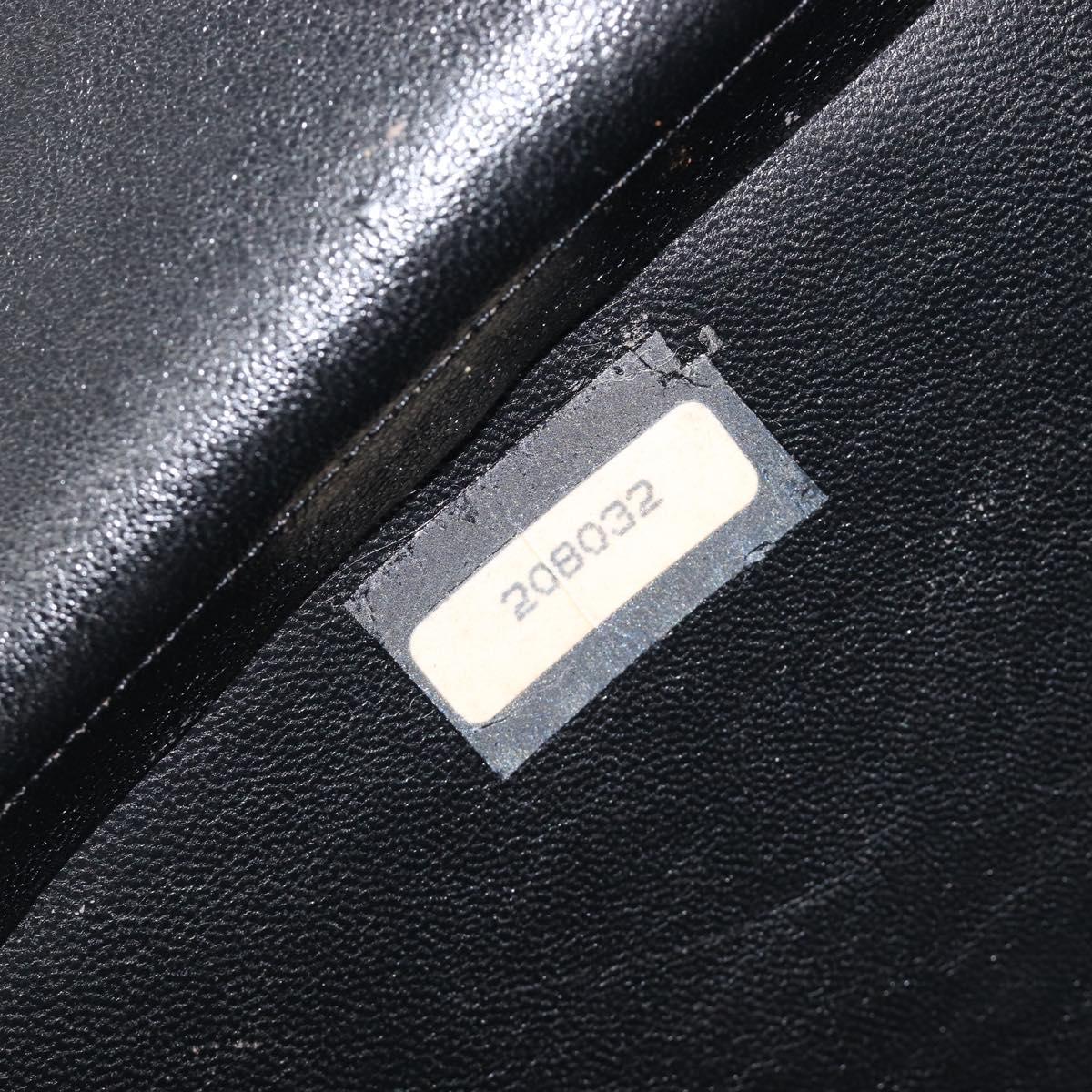 CHANEL Chain Shoulder Bag Patent leather Black Gold CC Auth fm5458