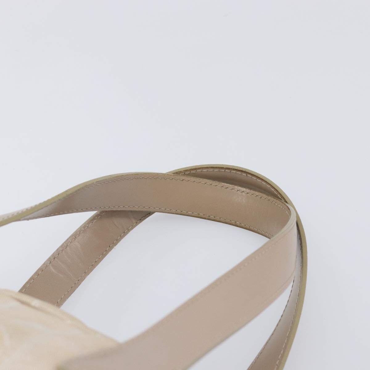 CHANEL New Travel Line Tote Bag Nylon Beige Gold CC Auth fm5462
