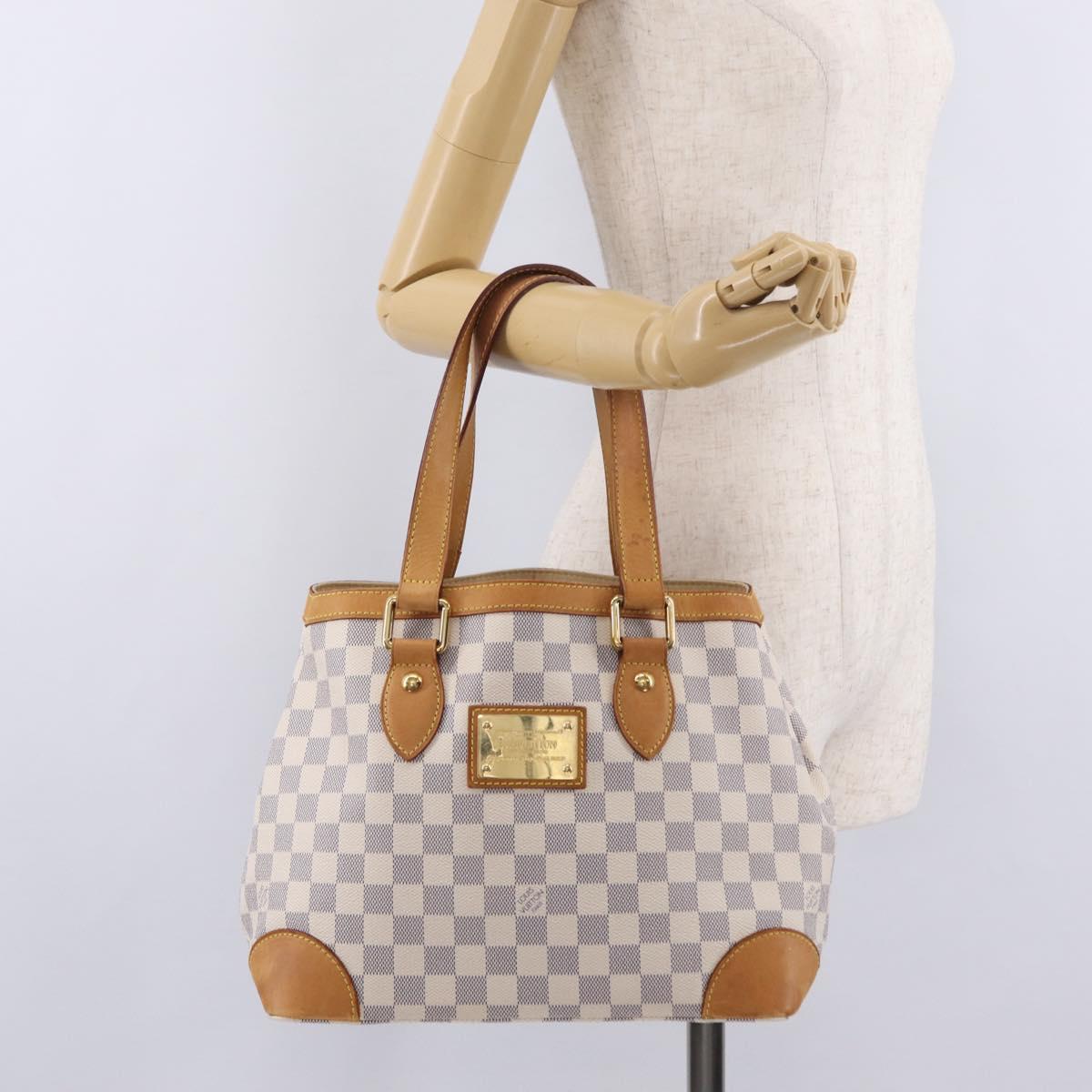 LOUIS VUITTON Damier Azur Hampstead PM Tote Bag N51207 LV Auth fm5483A