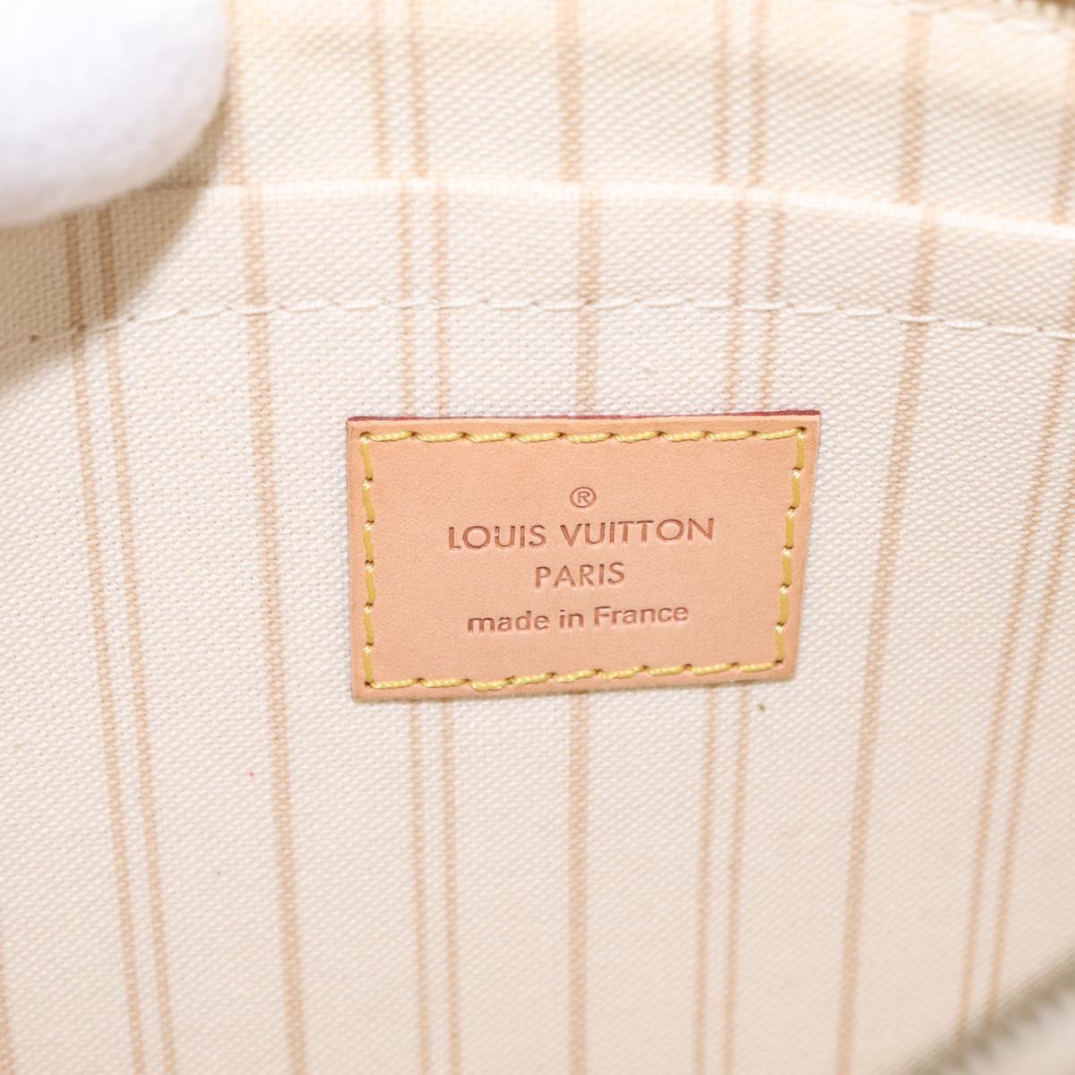 LOUIS VUITTON Damier Azur Neverfull MM Pouch LV Auth fm5484