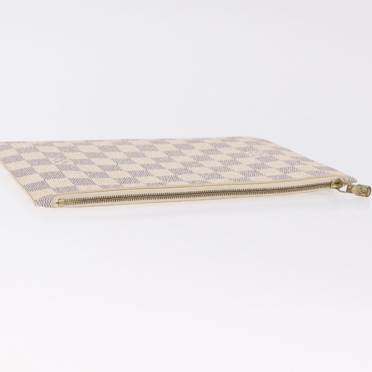 LOUIS VUITTON Damier Azur Neverfull MM Pouch LV Auth fm5484