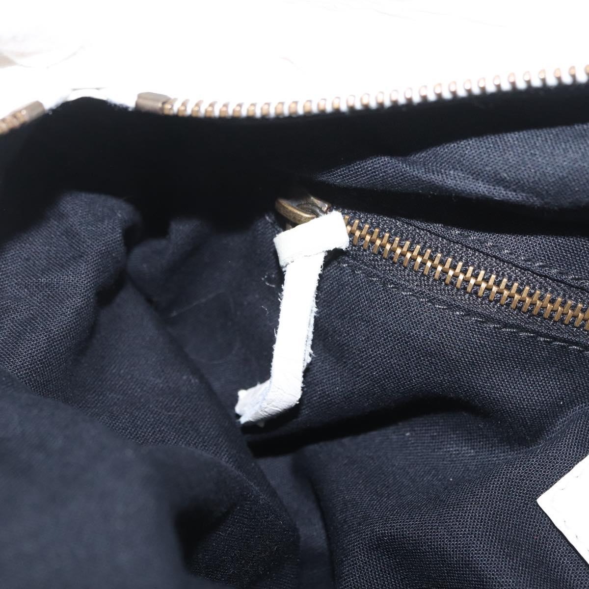 Balenciaga The Perth Hand Bag Leather White 128522 Auth fm5489V