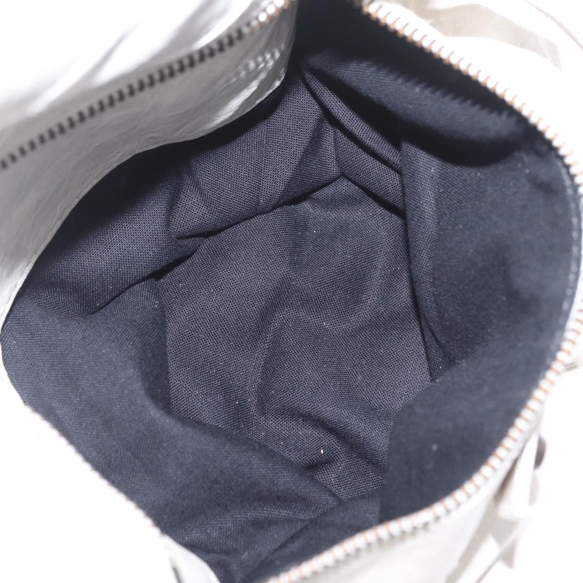 Balenciaga The Perth Hand Bag Leather White 128522 Auth fm5489V