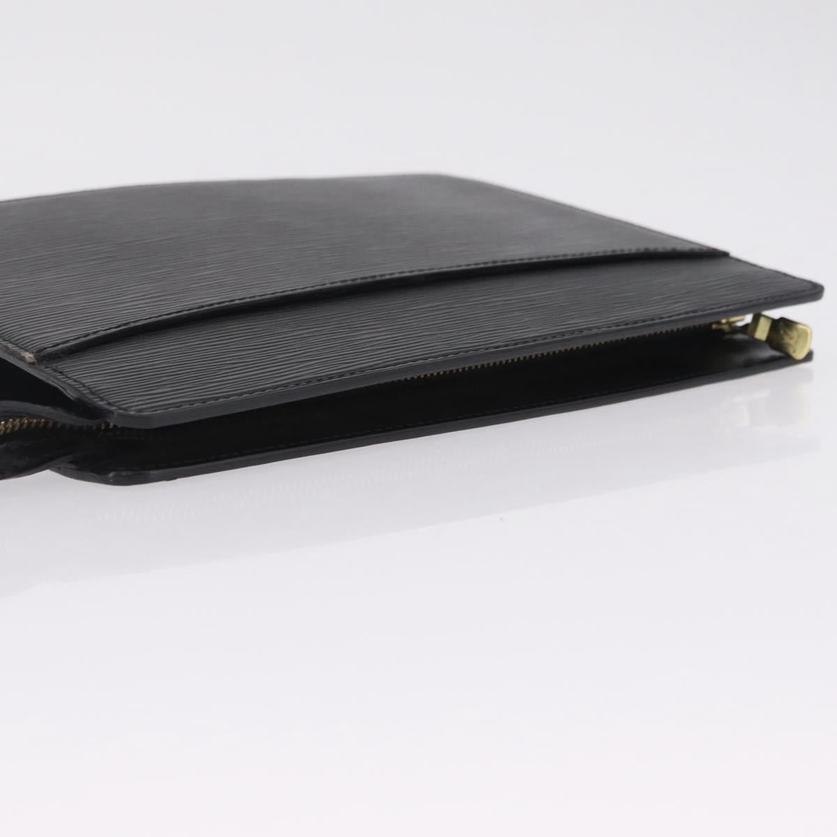 LOUIS VUITTON Epi Pochette Homme Clutch Bag Black M52522 LV Auth fm5495