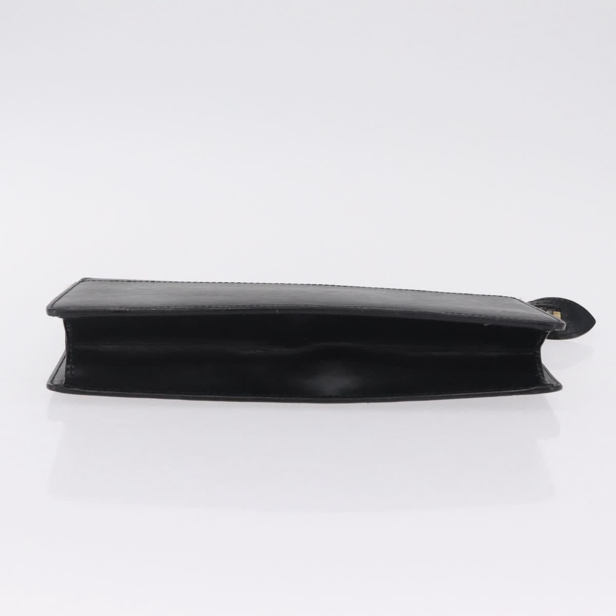 LOUIS VUITTON Epi Pochette Homme Clutch Bag Black M52522 LV Auth fm5495