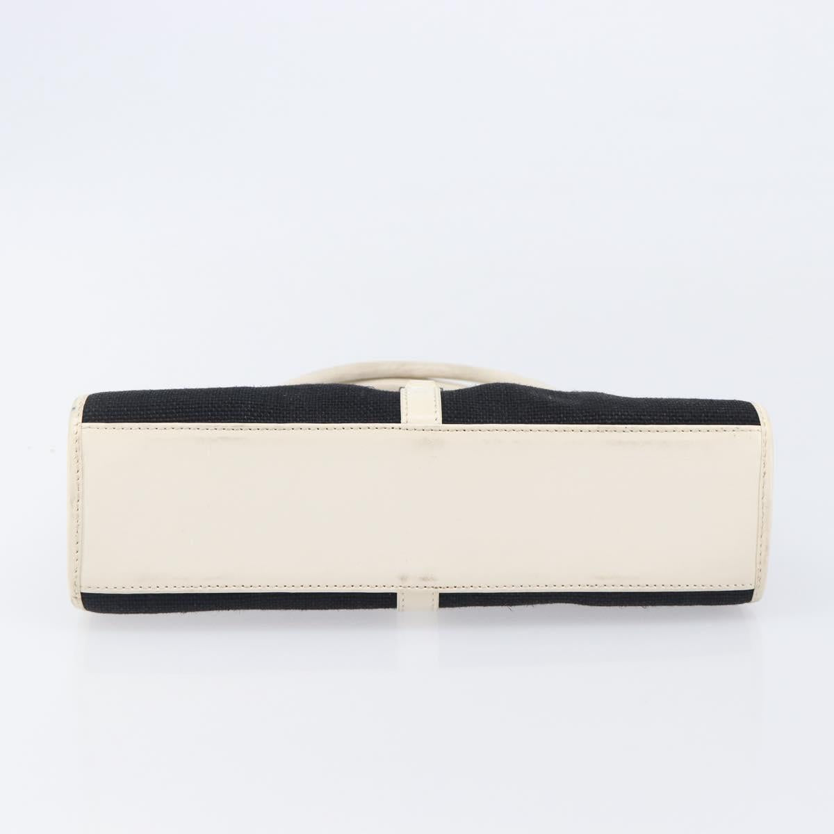 GUCCI Jackie Hand Bag Canvas Black Silver 002 1068 Auth fm5498