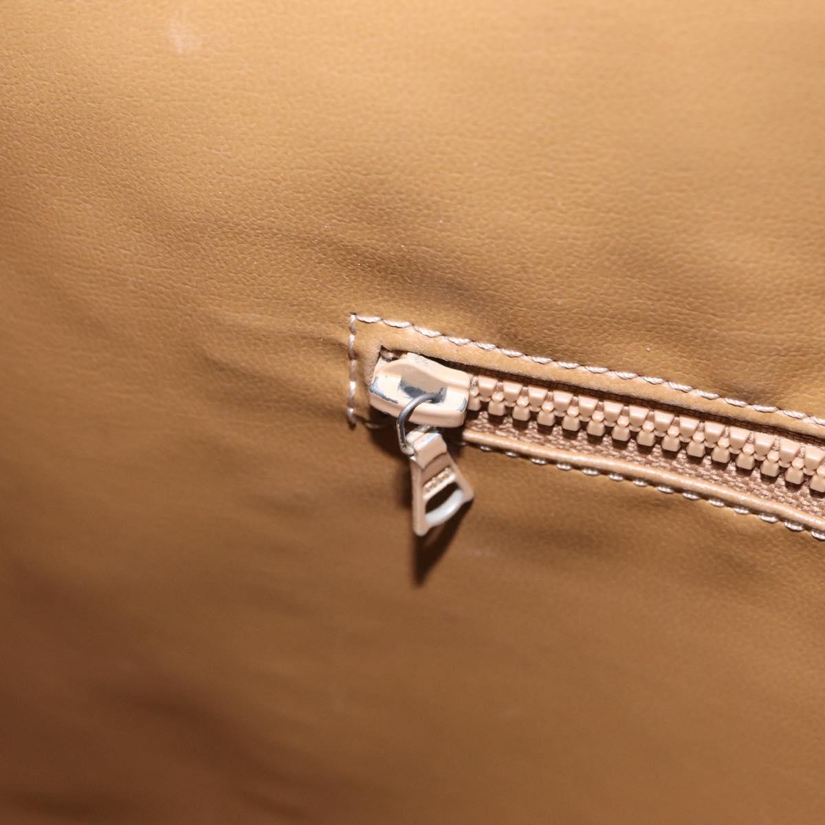 CELINE Macadam Canvas Tote Bag PVC Leather Brown Gold Auth fm5504