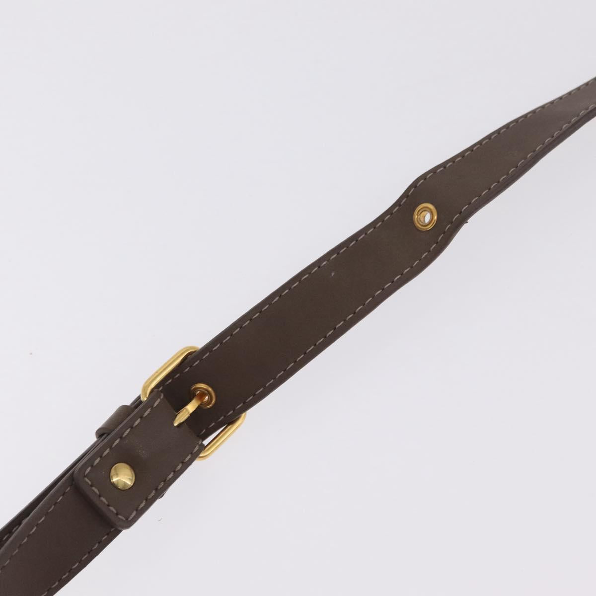 Chloe Eden Shoulder Bag Leather Gray Gold Auth fm5505