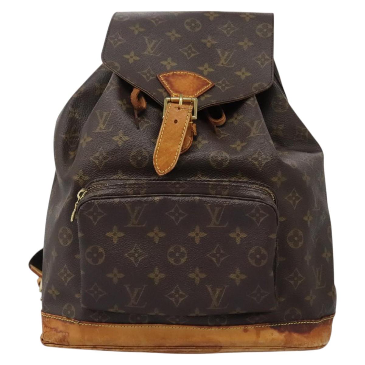 LOUIS VUITTON Monogram Montsouris GM Backpack M51135 LV Auth gh002