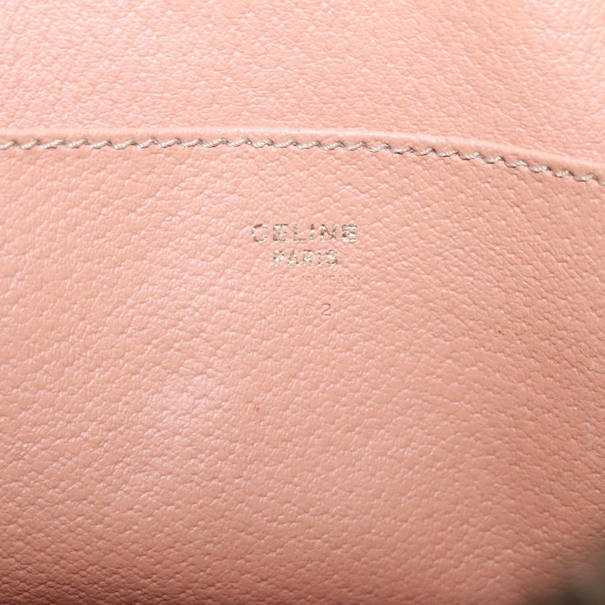 CELINE Macadam Canvas Hand Bag PVC Leather Brown Gold Auth gh019