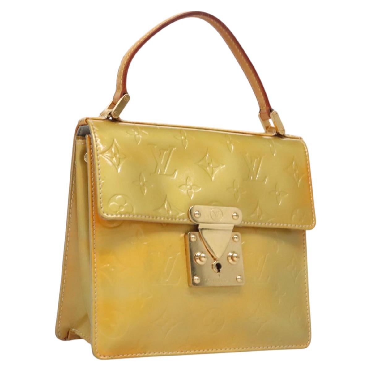 LOUIS VUITTON Monogram Vernis Spring Street Hand Bag Gris M91029 LV Auth gh022