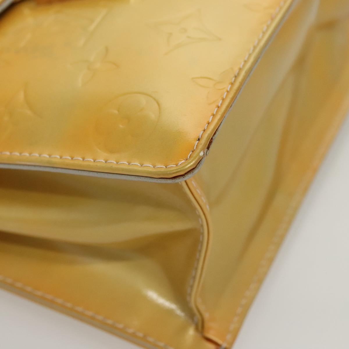 LOUIS VUITTON Monogram Vernis Spring Street Hand Bag Gris M91029 LV Auth gh022