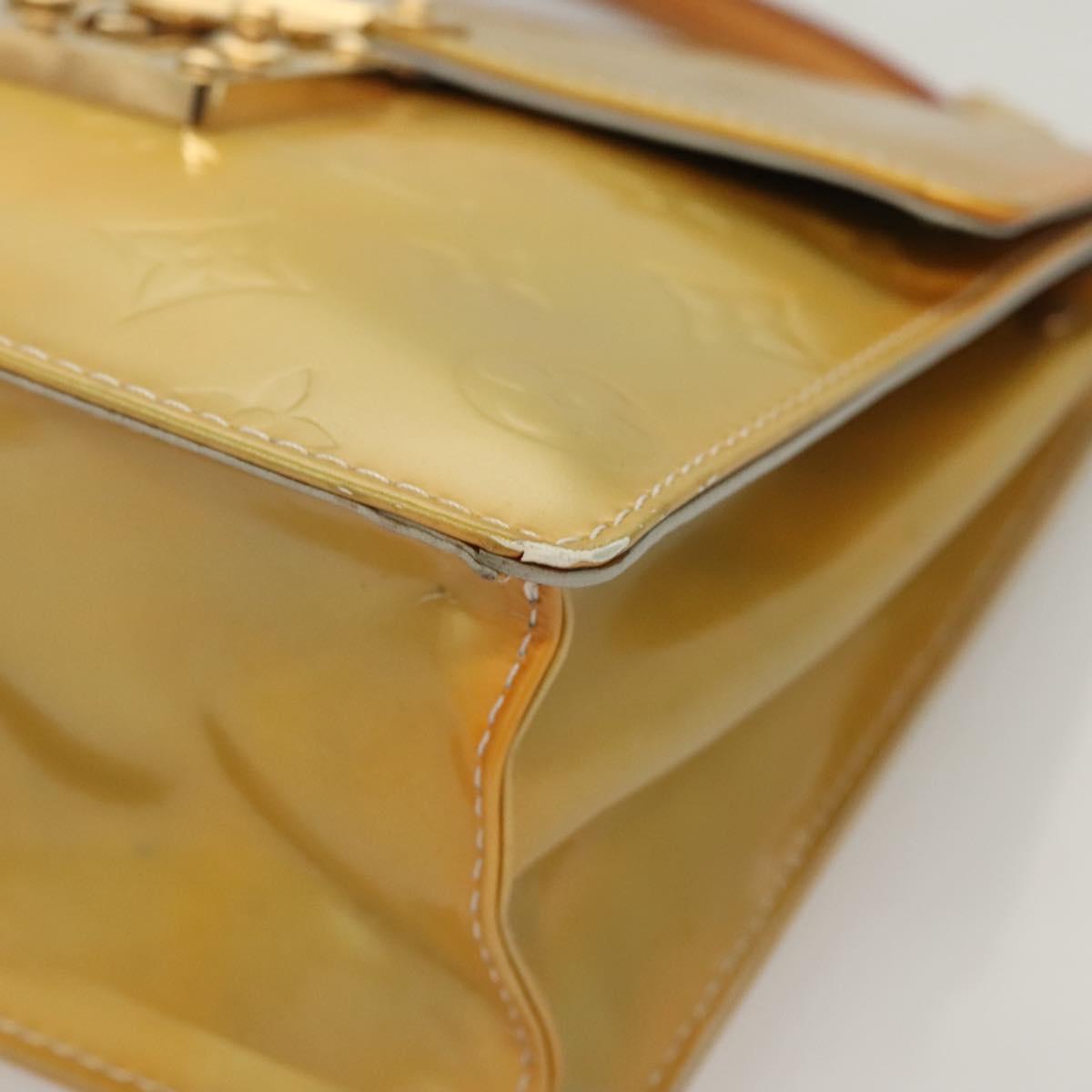 LOUIS VUITTON Monogram Vernis Spring Street Hand Bag Gris M91029 LV Auth gh022