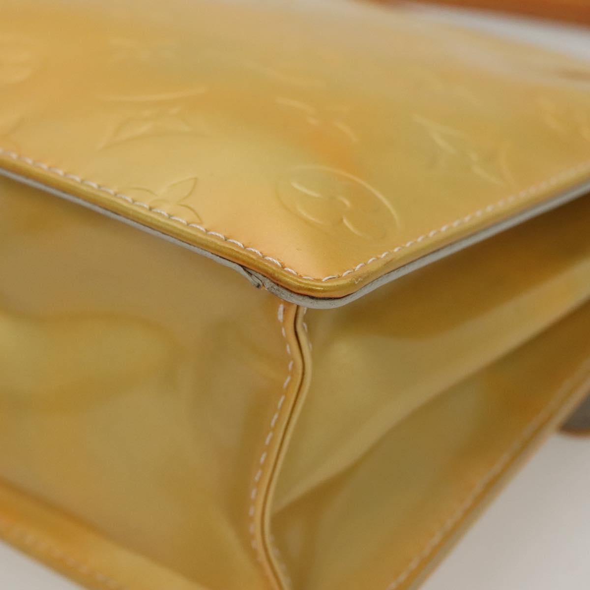 LOUIS VUITTON Monogram Vernis Spring Street Hand Bag Gris M91029 LV Auth gh022