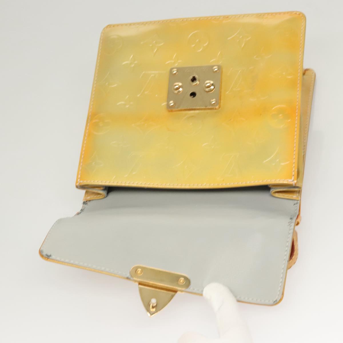 LOUIS VUITTON Monogram Vernis Spring Street Hand Bag Gris M91029 LV Auth gh022