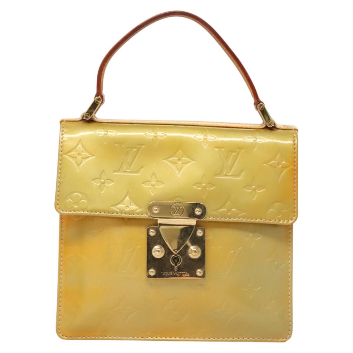 LOUIS VUITTON Monogram Vernis Spring Street Hand Bag Gris M91029 LV Auth gh022