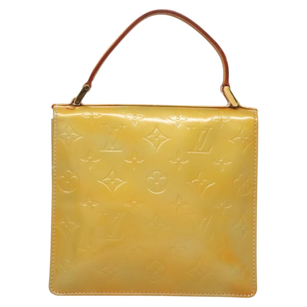 LOUIS VUITTON Monogram Vernis Spring Street Hand Bag Gris M91029 LV Auth gh022