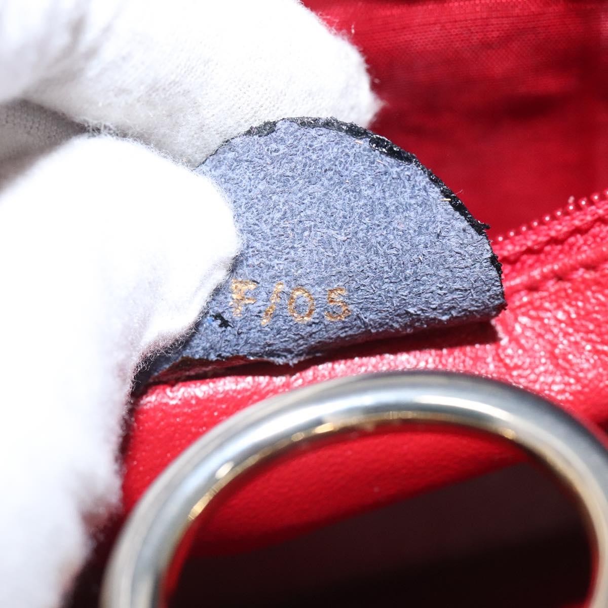 CELINE Hand Bag Leather Purple Gold Auth gh047