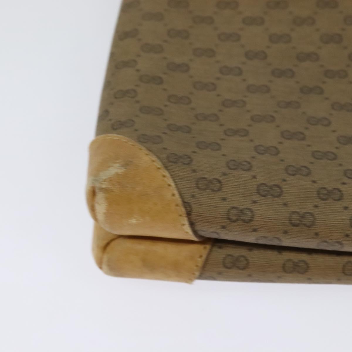 GUCCI Micro GG Supreme Shoulder Bag PVC Beige Gold 007 49 5548 Auth gh098