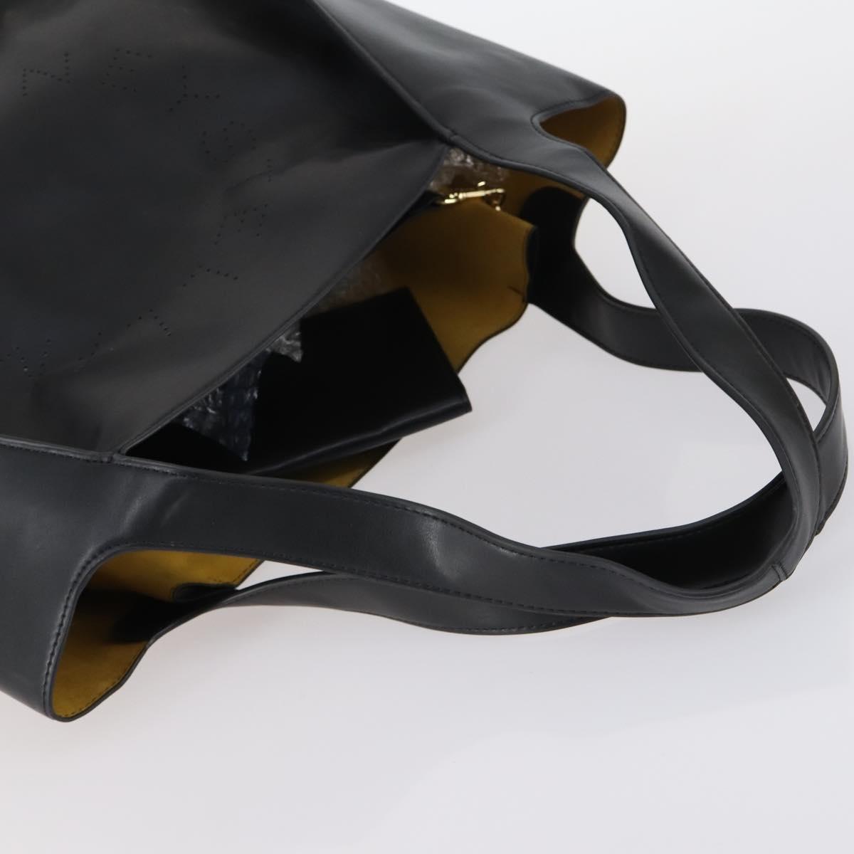 Stella MacCartney Tote Bag Leather 2Set Black Beige Auth gh1004