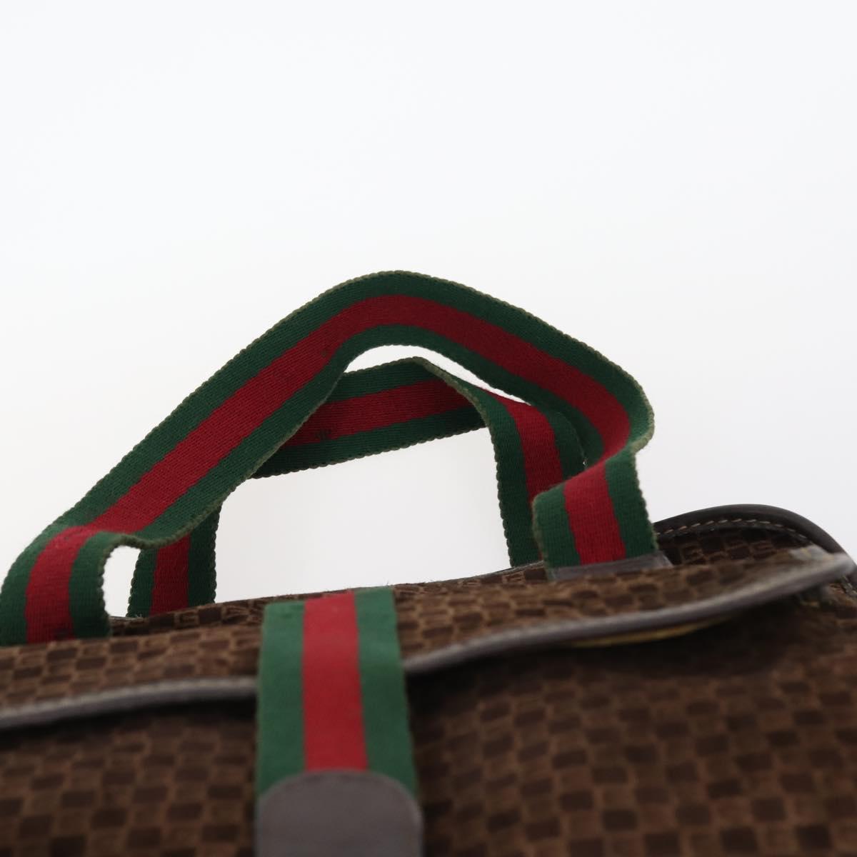 GUCCI Bamboo Shoulder Bag Suede nylon 3Set Black Brown Auth gh1005