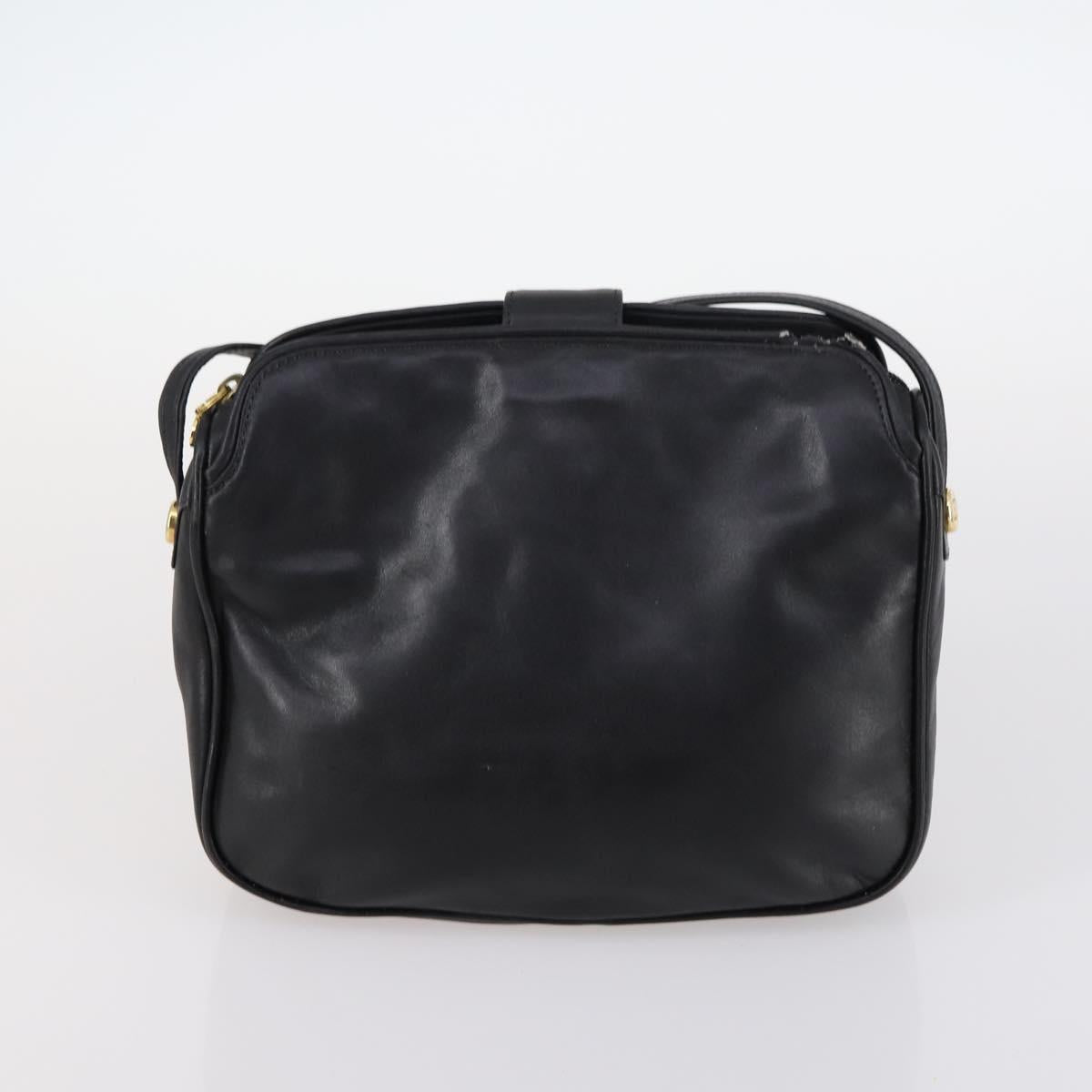 GUCCI Micro GG Supreme Shoulder Bag Canvas Leather 4Set Black Beige Auth gh1007