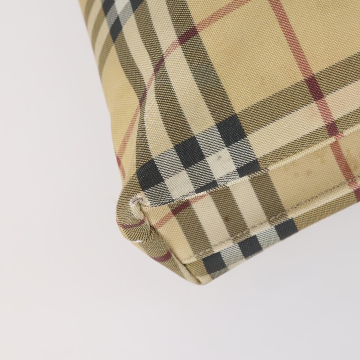 BURBERRY Nova Check Tote Bag PVC 2Set Light Blue Beige Auth gh1008