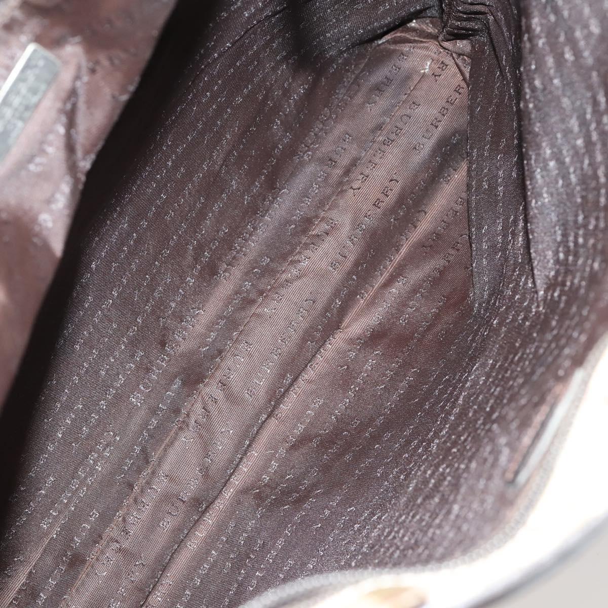 BURBERRY Nova Check Tote Bag PVC 2Set Light Blue Beige Auth gh1008