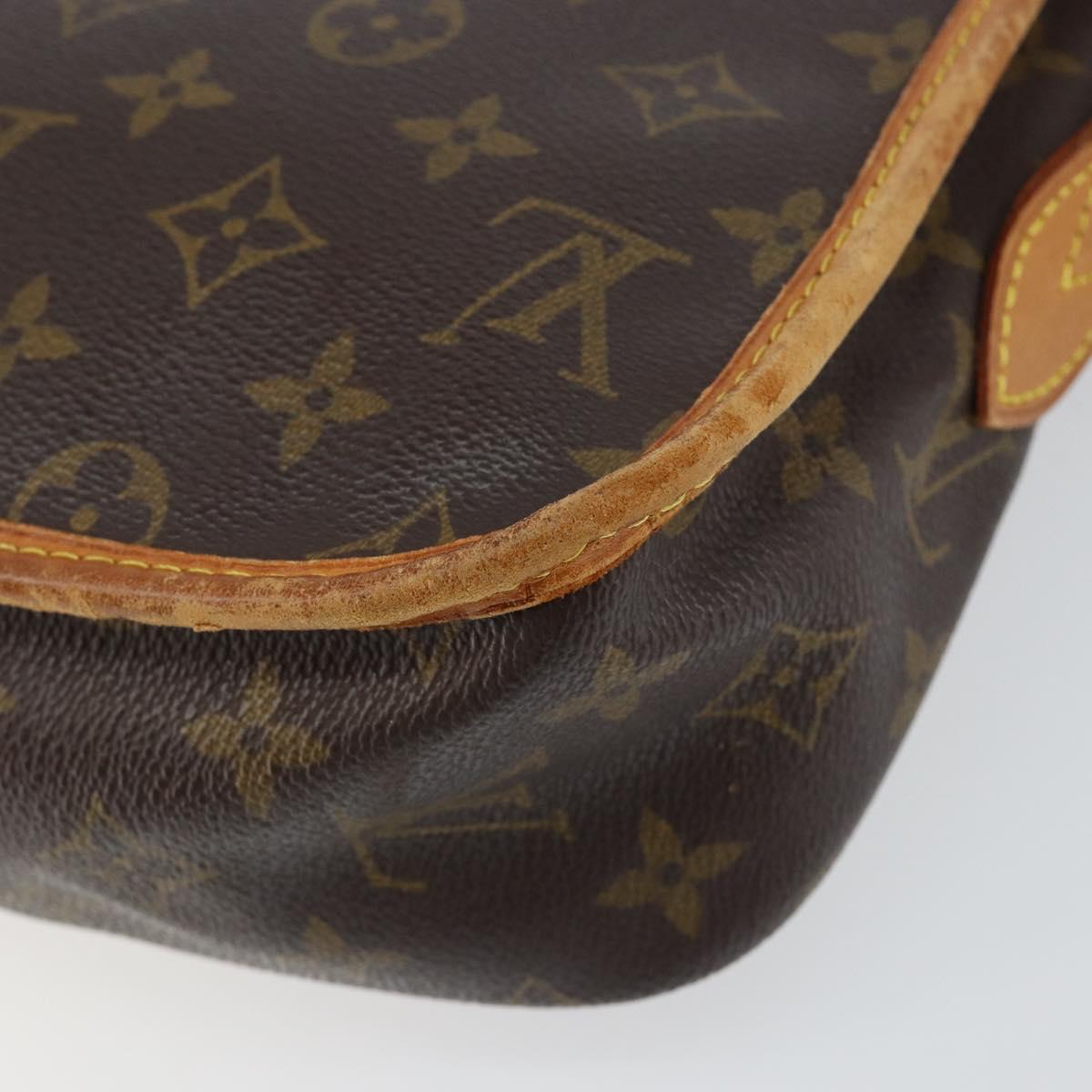 LOUIS VUITTON Monogram Gibeciere MM Shoulder Bag M42247 LV Auth gh1024