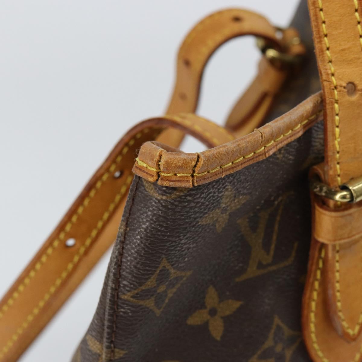 LOUIS VUITTON Monogram Bucket PM Shoulder Bag M42238 LV Auth gh1038