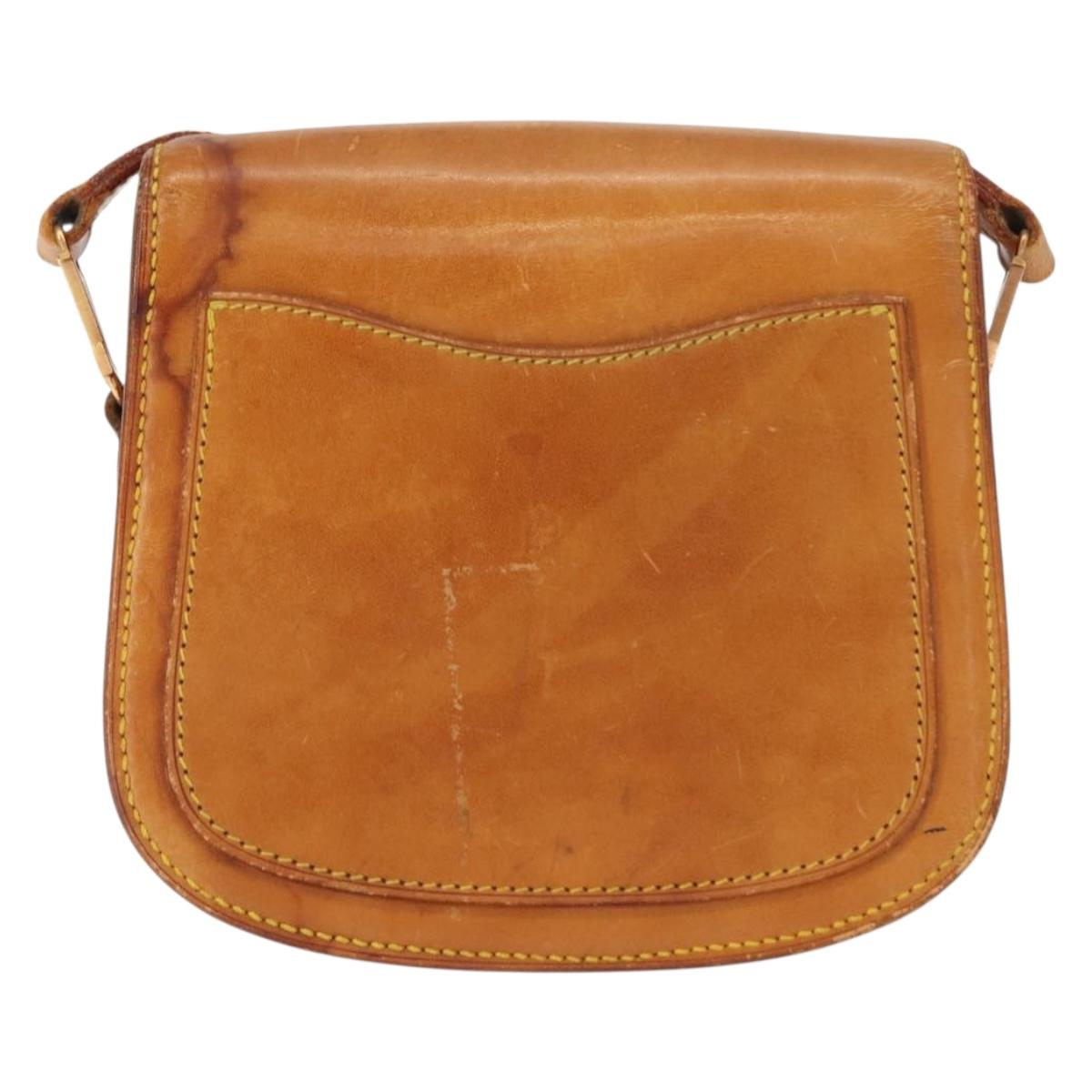 LOUIS VUITTON Nomad leather Saint Cloud PM Shoulder Bag Beige LV Auth gh1044