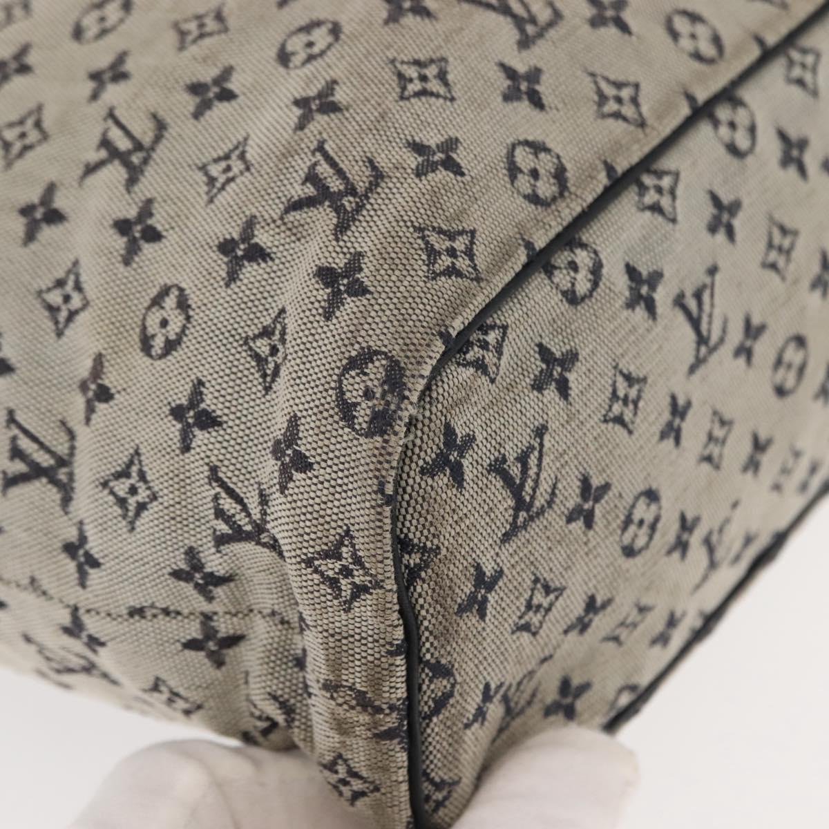 LOUIS VUITTON Monogram Mini Lucille GM Tote Bag Blue M92675 LV Auth gh1046