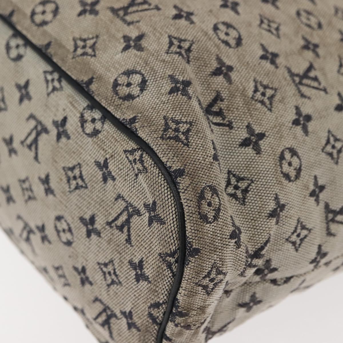 LOUIS VUITTON Monogram Mini Lucille GM Tote Bag Blue M92675 LV Auth gh1046