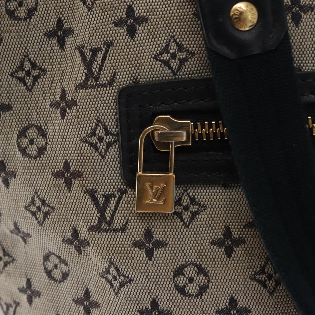 LOUIS VUITTON Monogram Mini Lucille GM Tote Bag Blue M92675 LV Auth gh1046