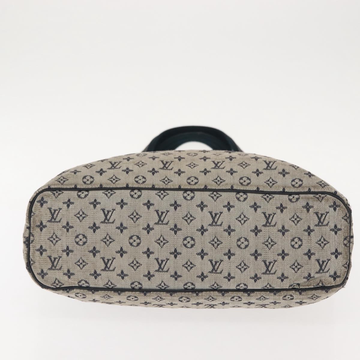 LOUIS VUITTON Monogram Mini Lucille GM Tote Bag Blue M92675 LV Auth gh1046