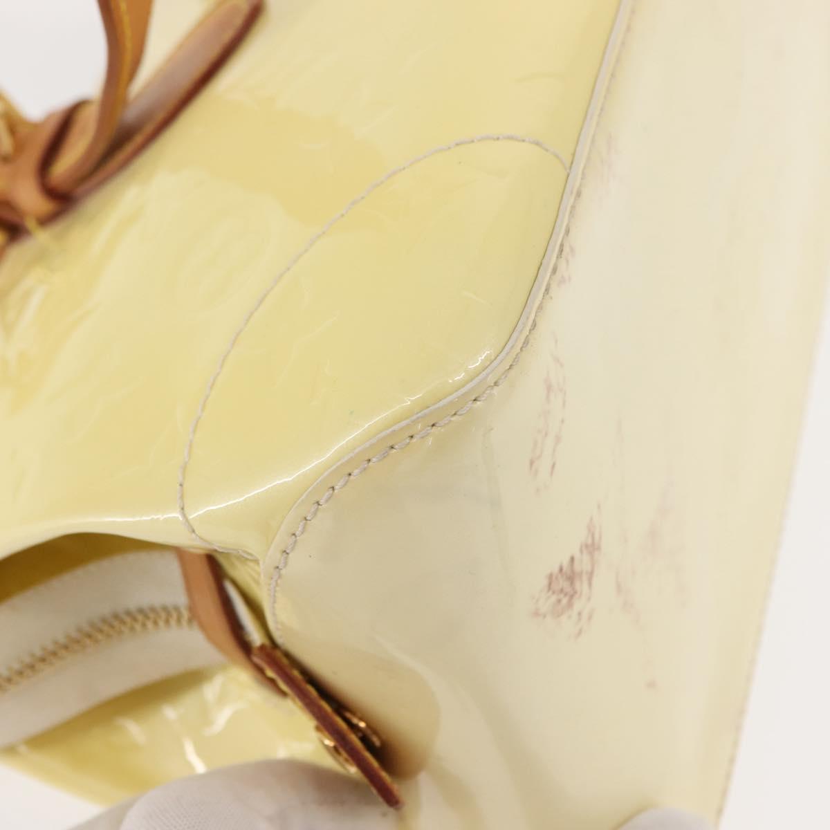 LOUIS VUITTON Monogram Vernis Rosewood Avenue Hand Bag Perle M93508 Auth gh1052