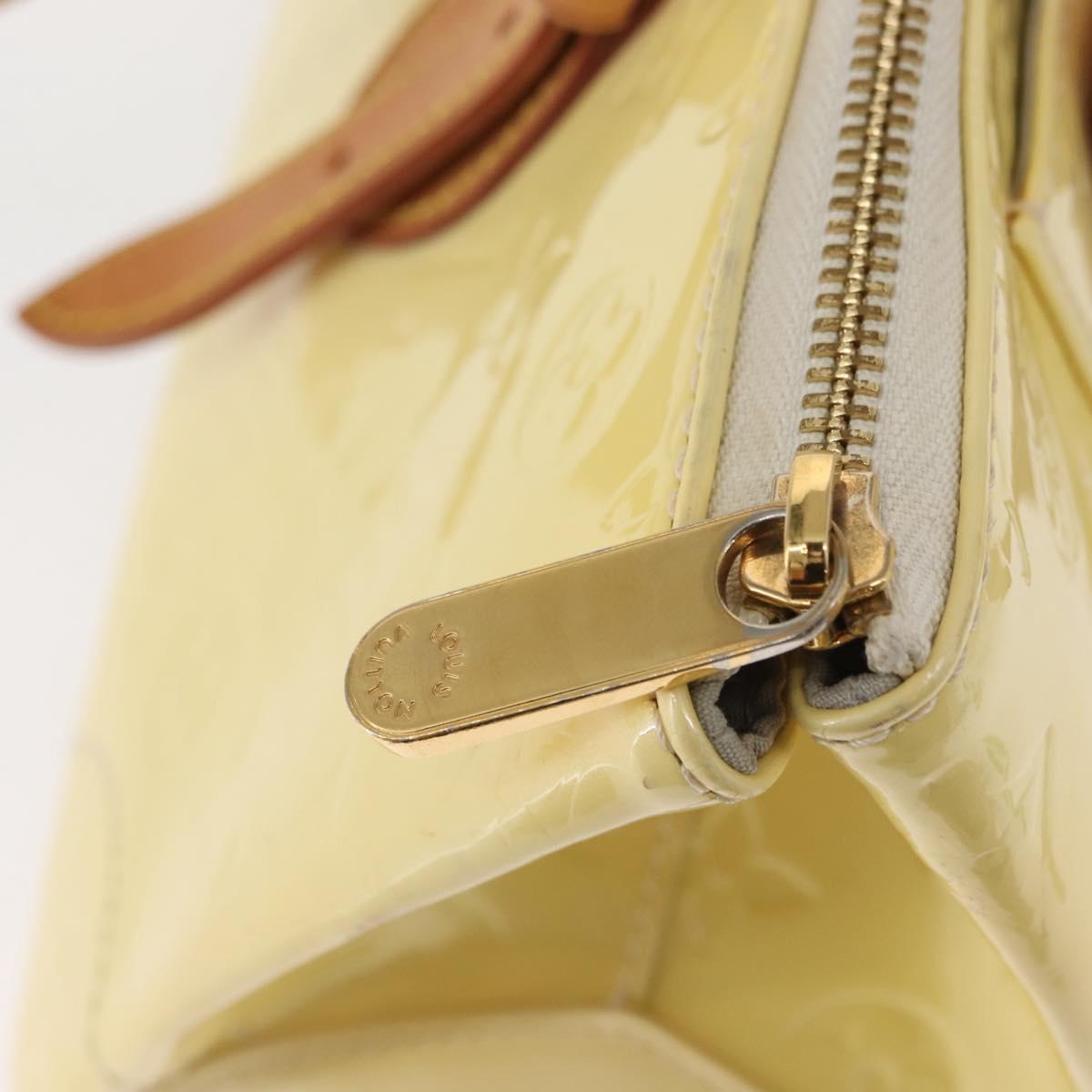 LOUIS VUITTON Monogram Vernis Rosewood Avenue Hand Bag Perle M93508 Auth gh1052