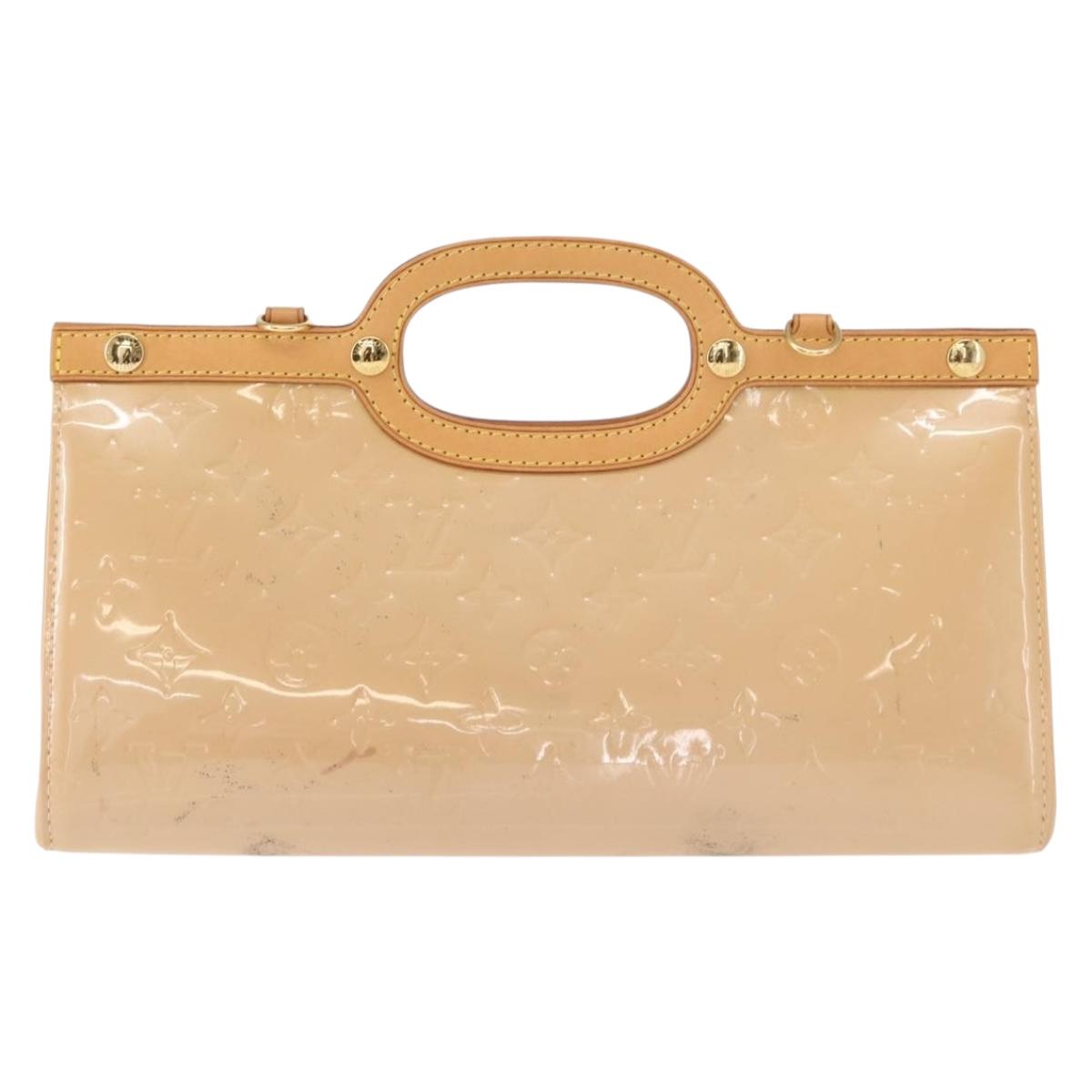 LOUIS VUITTON Vernis Roxbury Drive Bag 2Way Rose flow lantern M91391 Auth gh1053