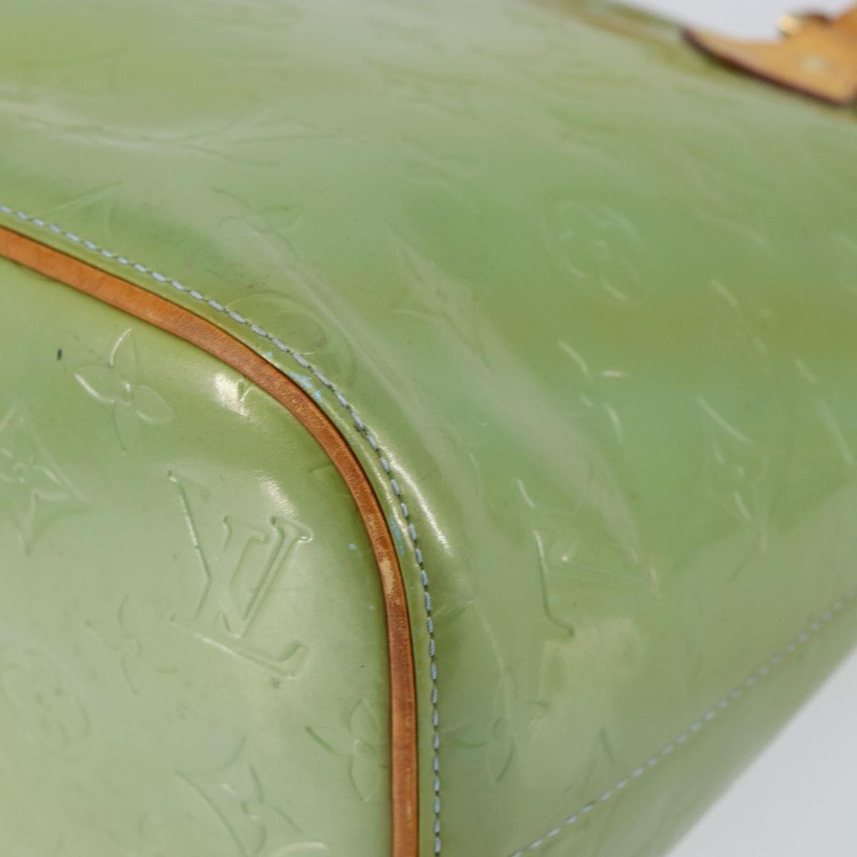 LOUIS VUITTON Monogram Vernis Houston Hand Bag Baby Blue M91005 LV Auth gh1056