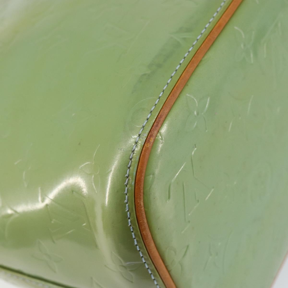 LOUIS VUITTON Monogram Vernis Houston Hand Bag Baby Blue M91005 LV Auth gh1056