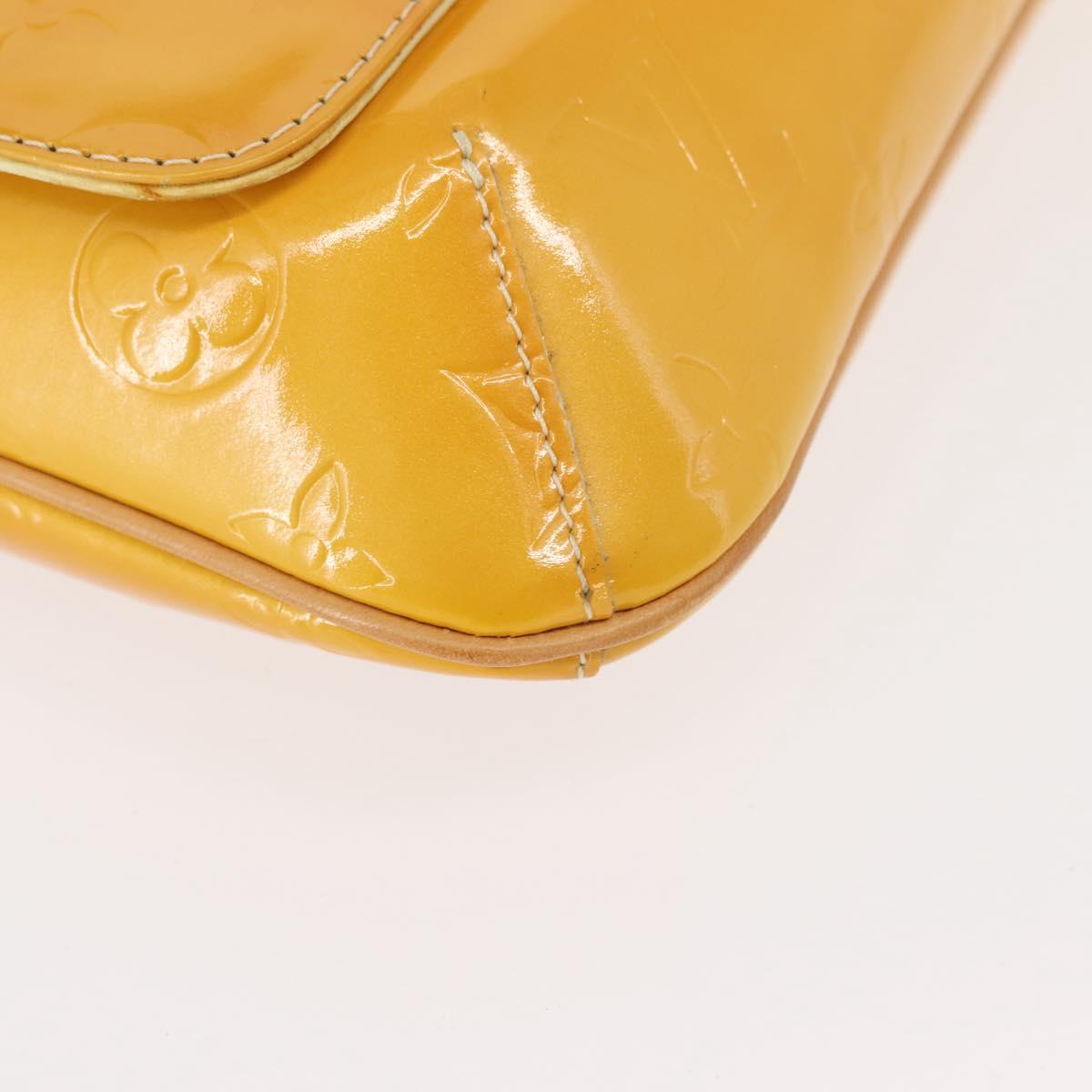 LOUIS VUITTON Monogram Vernis Thompson Street Bag Lime Yellow M91071 Auth gh1059