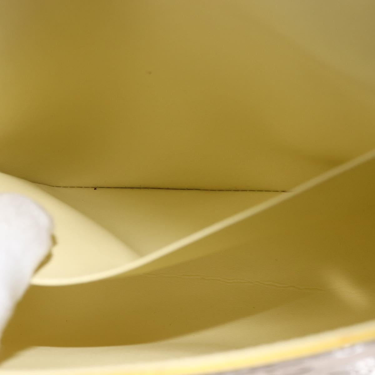 LOUIS VUITTON Monogram Vernis Thompson Street Bag Lime Yellow M91071 Auth gh1059