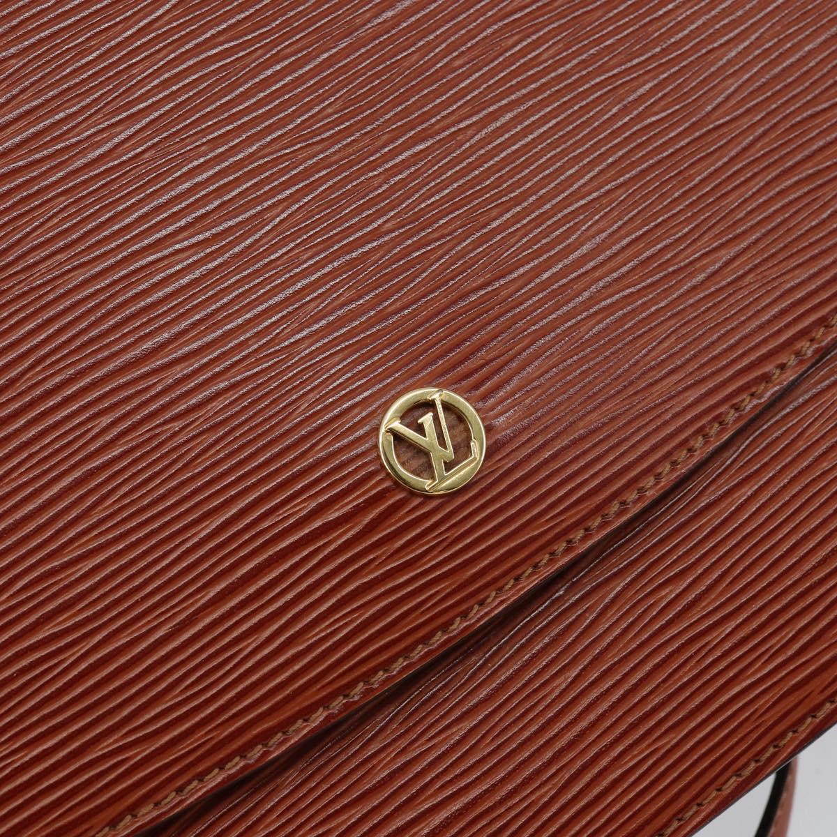 LOUIS VUITTON Epi Grenel Shoulder Bag Brown Kenya M52363 LV Auth gh1061