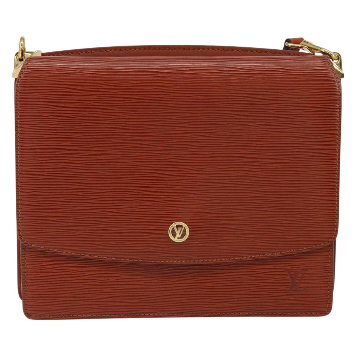 LOUIS VUITTON Epi Grenel Shoulder Bag Brown Kenya M52363 LV Auth gh1061