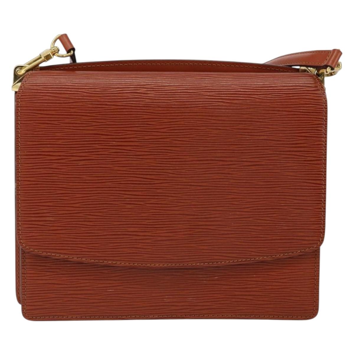 LOUIS VUITTON Epi Grenel Shoulder Bag Brown Kenya M52363 LV Auth gh1061