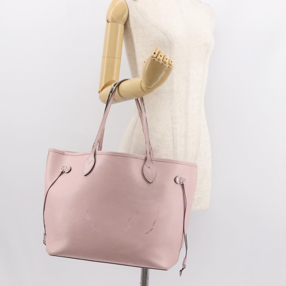 LOUIS VUITTON Epi Neverfull MM Tote Bag Rose Claire M41091 LV Auth gh1062