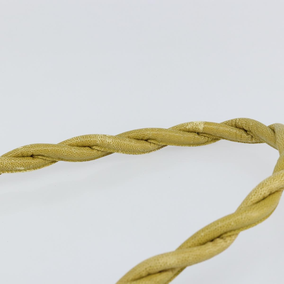 CHANEL Twist Shoulder Bag Caviar Skin Green Gold CC Auth gh1064